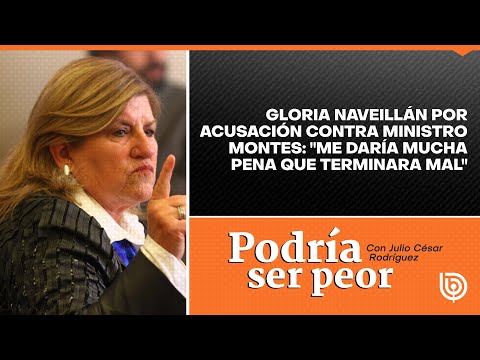 Gloria Naveillán por acusación contra ministro Montes: Me daría mucha pena que terminara mal