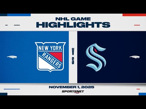 NHL Highlights | Rangers vs. Kraken - November 1, 2025