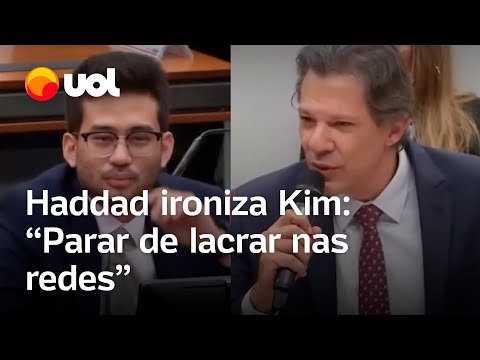 Haddad ironiza Kim por crítica ao ICMS: ‘Pega o microfone e fala mal do Tarcísio’