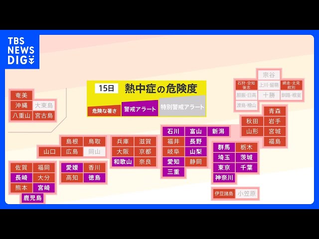 Image of Heatstroke Alerts Issued for Record 19 Prefectures