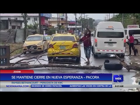 Se mantiene cierre de calles en Nueva Esperanza, Pacora