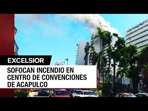 Siete intoxicados por incendio en Centro de Convenciones de Acapulco