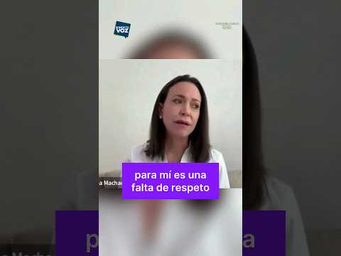 María Corina Machado niega la posibilidad de repetir las elecciones