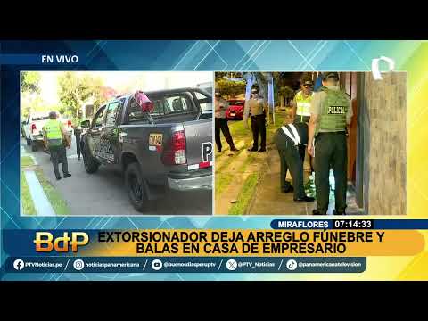 Delincuentes dejan un arreglo fúnebre y balas en casa de empresario en Miraflores (2)