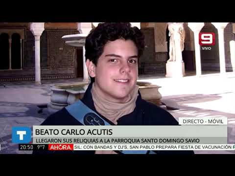 Beato Carlo Acutis: llegaron sus reliquias a la parroquia Santo Domingo Savio