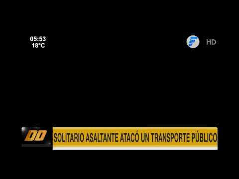 Solitario asaltante atacó un transporte público en Asunción