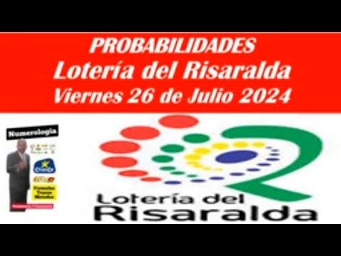 PROBABILIDADES de la LOTERIA del RISARALDA Hoy viernes 26 de julio 2024 #loteriademedellín