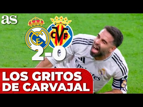 LESIÓN DANI CARVAJAL con sus DESGARRADORES GRITOS DE DOLOR | REAL MADRID 2 - VILLAREAL 0 | Carrusel