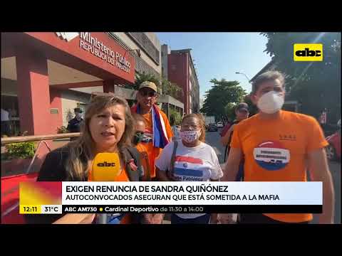 Ciudadanos Autoconvocados exigen renuncia de Sandra Quiñónez