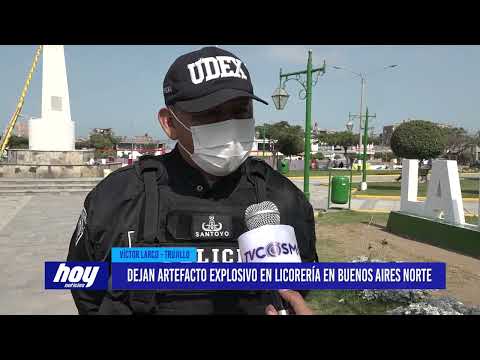 Dejan artefacto explosivo en licorería en Buenos Aires Norte
