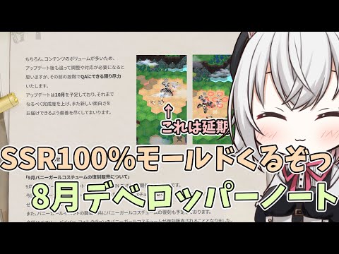 【メガニケ】SSR100%モールドくるぞおおおおおお！8月デベロッパーノート！【NIKKE】