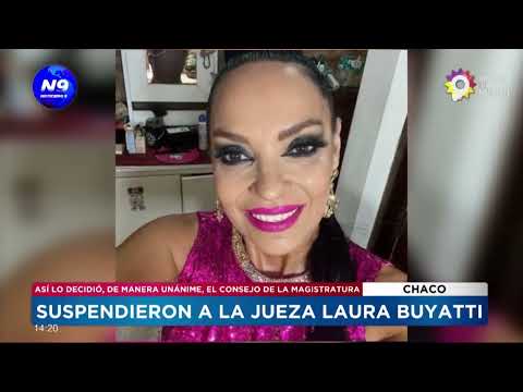 SUSPENDIERON A LA JUEZA LAURA BUYATTI  - NOTICIERO 9