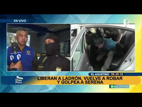 BDP El Agustino: liberan a ladrón y vuelve a robar y golpea a serena