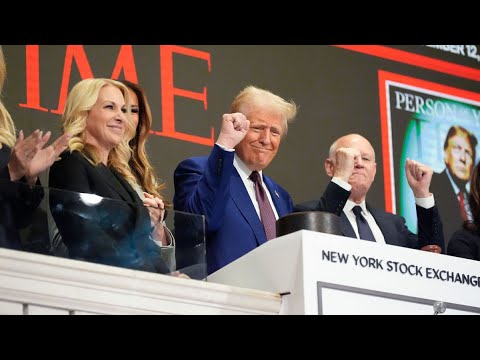 WATCH: Moment Donald Trump rings the bell to open New York Stock Exchange