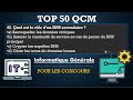 TOP 50 QCM Informatique G?n?rale pour les Concours  R?vision Compl?te