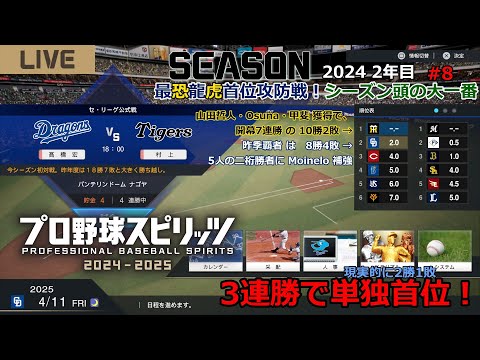 【プロスピ中日】#8 龍虎4月の首位決戦!積極大型補強攻防戦【プロ野球スピリッツ2024】