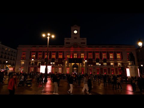 La Casa de Correos se ilumina por la jura de la Constitución de la Princesa de Asturias