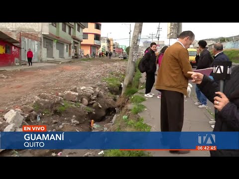 Moradores de Guamaní, sur de Quito, piden el arreglo de las vías del sector