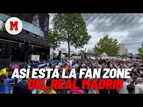 Los aficionados del Real Madrid toman las calles de Londres: así se vive la previa en la Fan Zone