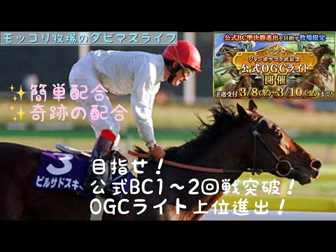 【ダビマス】【奇跡の配合】目指せ！公式BC/公式OGCライト上位進出！