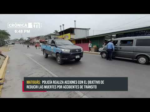 Policía de Tránsito ejecuta plan de seguridad vial en carreteras en Matiguás - Nicaragua