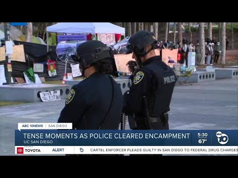 Police arrest protesters at UC San Diego