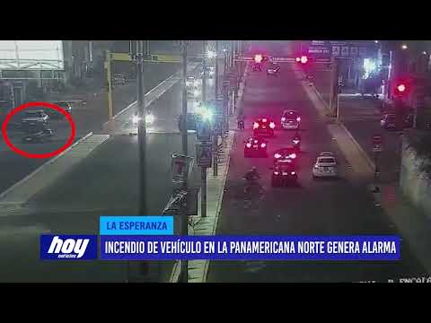 Incendio de vehículo en la Panamericana Norte genera alarma