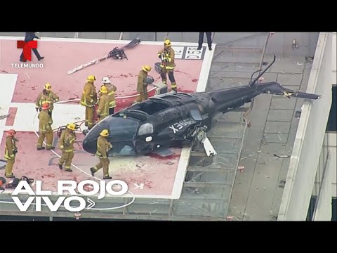 Se estrella un helicóptero que trasladaba un corazón en LA | Al Rojo Vivo | Telemundo