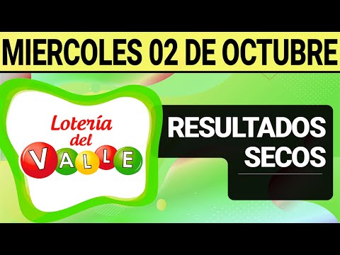 Resultado SECOS Lotería del VALLE del Miércoles 2 de Octubre de 2024  SECOS