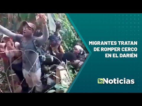 Migrantes tratan de romper cerco