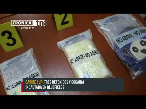 Tres detenidos con más de 1 kilo de cocaína en Bluefields - Nicaragua