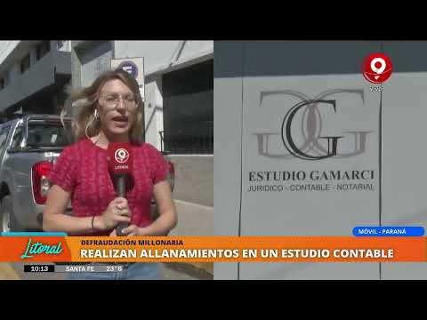 Allanamiento en Estudio Gamarci de Paraná por la causa mesa de dinero