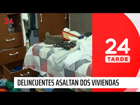 VIDEO: ocho delincuentes realizan violento turbazo a dos viviendas en Maipú | 24 Horas TVN Chile