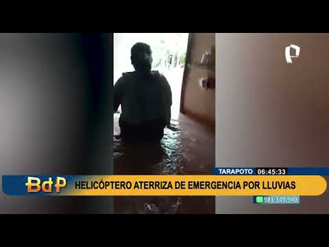 Tarapoto: helicóptero aterriza de emergencia por mal tiempo