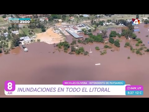 8AM - Inundaciones en todo el litoral