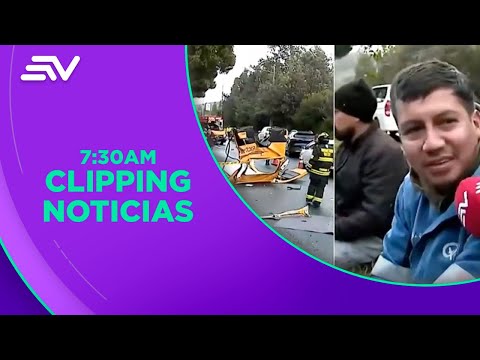 Niño fallece tras choque de una buseta y un tráiler en la av. Simón Bolívar | Televistazo | Ecuavisa