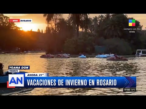 Vacaciones de invierno en Rosario: atardecer en el Parque de la Independencia