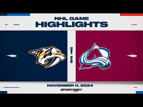 NHL Highlights | Predators vs. Avalanche - November 11, 2024