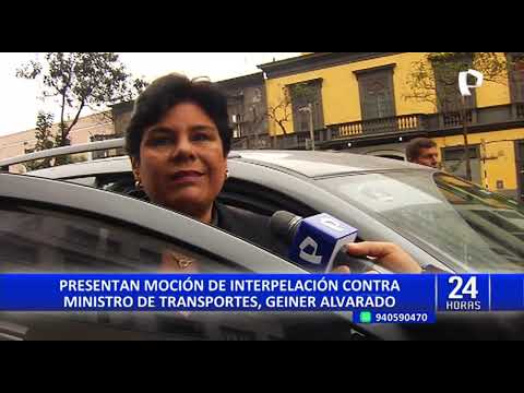 Presentan moción de interpelación contra el Ministro de Transportes Geiner Alvarado