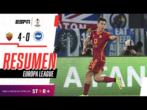 ¡DE LA MANO DE LA JOYA, LA LOBA GOLEÓ EN LA IDA! | Roma 4-0 Brighton | RESUMEN