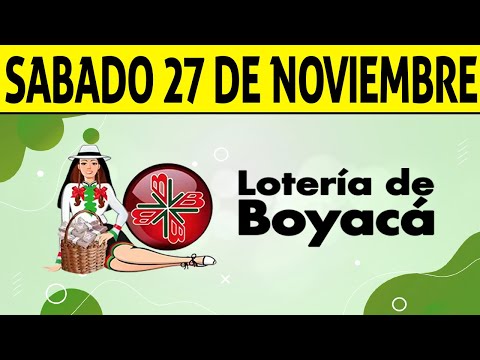 Resultados Lotería de BOYACÁ del Sábado 27 de Noviembre de 2021 | PREMIO MAYOR 