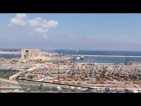 Dos semanas después de la explosión, así luce el puerto de Beirut
