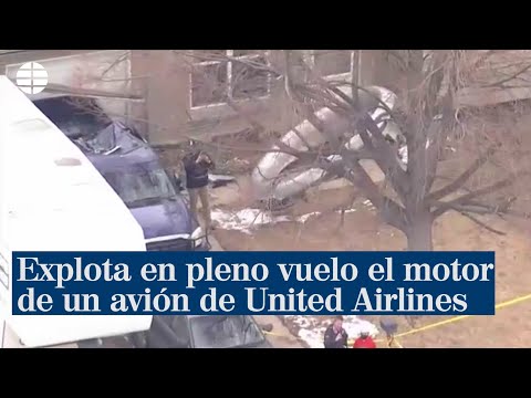Un avión de United pierde parte de un motor durante un vuelo