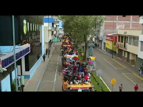 Índigenas salen de Guaranda hacia Quito