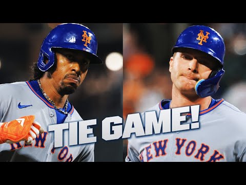 Francisco Lindor and Pete Alonso BOTH hit homers in the 8th inning to tie the game for the Mets!