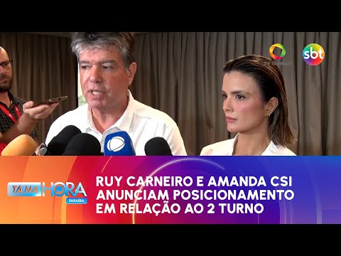 Ruy Carneiro e Amanda CSI anunciam posicionamento em relação ao 2 turno em JP - Tá na Hora