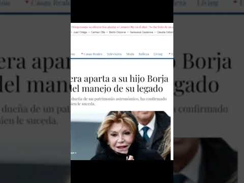 Baronesa Thyssen APARTA a su hijo de las HERENCIA Thyssen