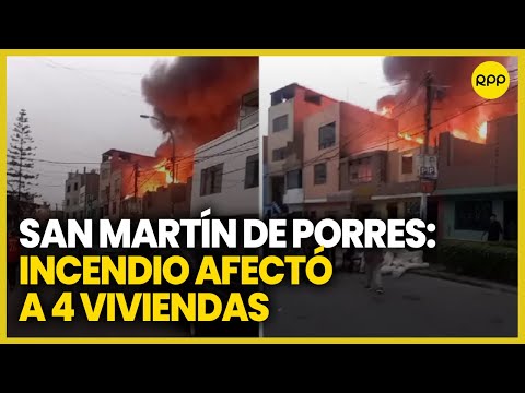 San Martín de Porres: Incendio en la calle Alberto Rojas afectó a varias viviendas de la zona