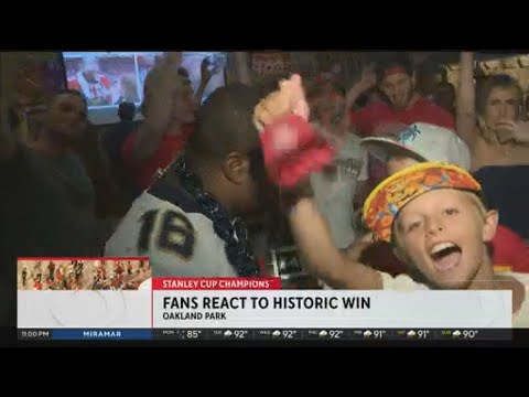 Panthers Fans Spend The Night Celebrating Stanley Cup Win!