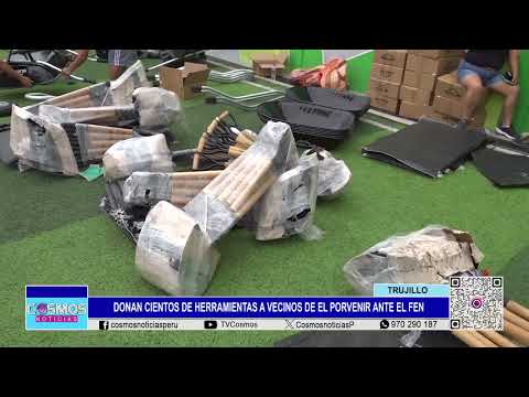 Trujillo: donan cientos de herramientas a vecinos de El Porvenir ante el FEN